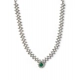 Women's Brass Silver Plated Necklace set (Green) Women's Brass Silver Plated Necklace set (Green)