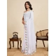 Women's Georgette Printed Saree With Unstitched Blouse 5.5Mtr (White) Women's Georgette Printed Saree With Unstitched Blouse 5.5Mtr (White)