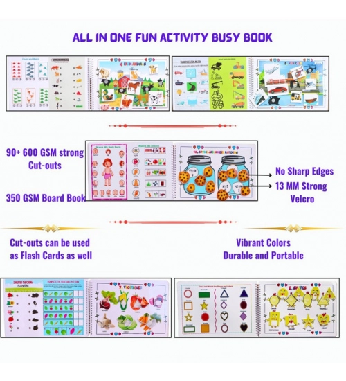 My First Busy Book – Fun And Educational Activity Kit for Kids (2-4 Years, Multicolor)