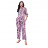Women's Polyester Floral 3-4th Sleeve Co-Ord Set (Multicolor)