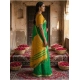 Women's Cotton Printed Saree With Unstitched Blouse 5.5Mtr (Green)