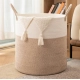 Cotton 12x14 Inch-Kidi-Handle Storage Basket For Clothes (Kidi-White)