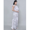 Women's Casual Crepe Sleeveless Dress (White)