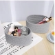Cotton 8x3 Inch Round 2 Set Bedside Organizer (Gray)