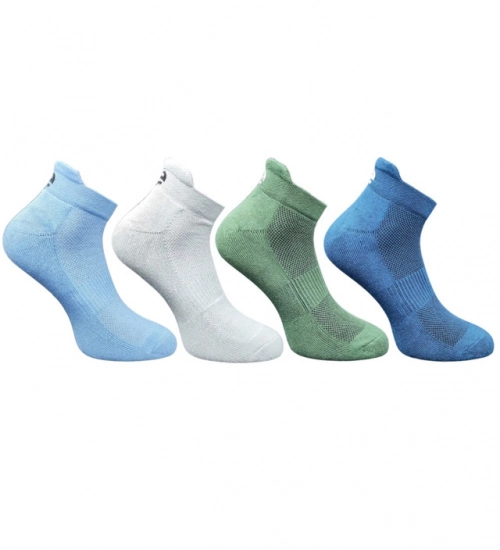 4_Pair Set Unisex Casual Cotton Printed Ankle Length Socks (Multicolor)