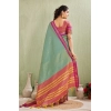 Women's Silk Blended Jaquard Woven Saree With Unstitched Blouse 5.5Mtr (Light Green)