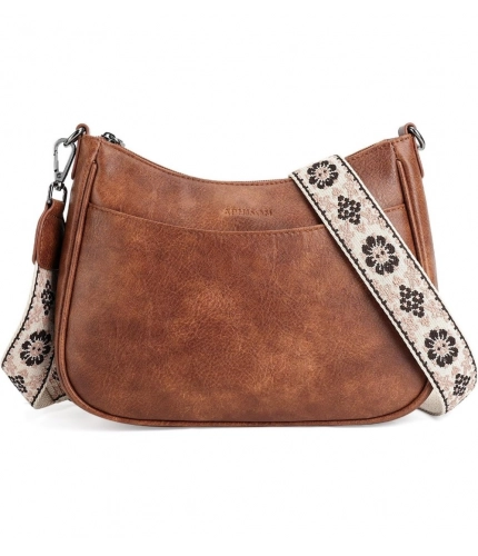 Women's PU Leather Zipper Sling Bag
