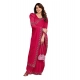Women's Georgette Printed Saree With Unstitched Blouse 5.5Mtr (Pink)