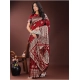 Women's Silk Printed Saree With Unstitched Blouse 5.5Mtr (Maroon) Women's Silk Printed Saree With Unstitched Blouse 5.5Mtr (Maroon)