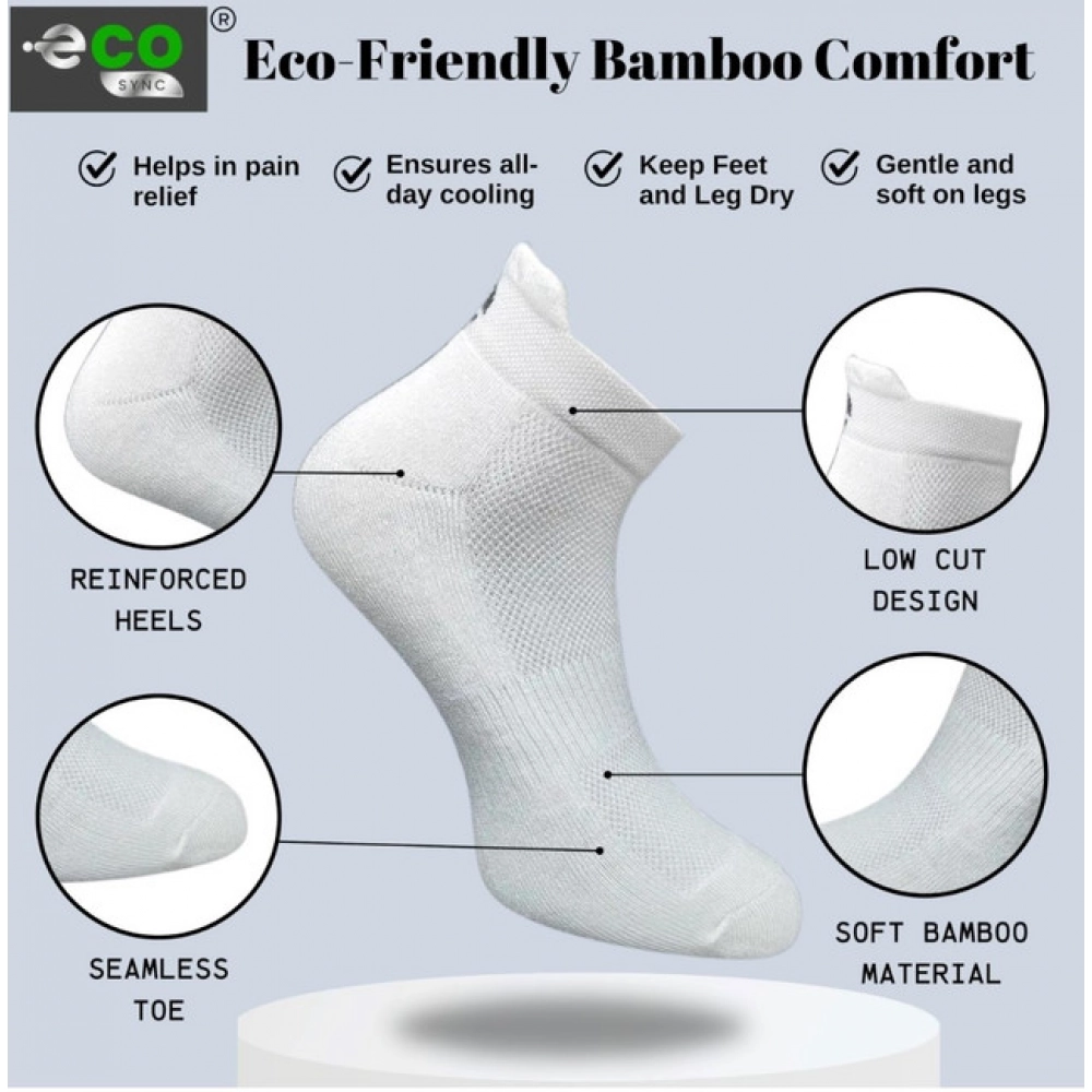 4_Pair Set Unisex Casual Cotton Printed Ankle Length Socks (Multicolor)