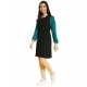 Girl's Polyester Printed Long Sleeves Dress (Black-Green) Girl's Polyester Printed Long Sleeves Dress (Black-Green)