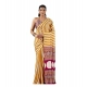 Women's Satin Crepe Printed Saree With Unstitched Blouse 5.5Mtr (Mustard)