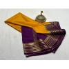 Women's Crepe Chit Pallu Solid Saree With Unstitched Blouse 5.5Mtr (Gold) Women's Crepe Chit Pallu Solid Saree With Unstitched Blouse 5.5Mtr (Gold)