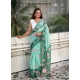 Women's Linen Printed Saree With Unstitched Blouse 5.5Mtr (Green) Women's Linen Printed Saree With Unstitched Blouse 5.5Mtr (Green)