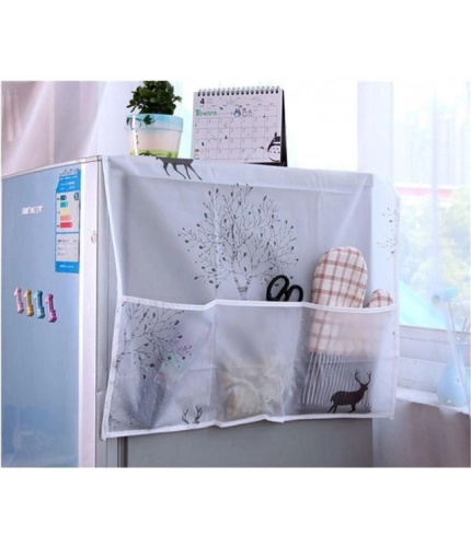 Refrigerator &amp; Microwave Oven Cover – Dustproof, Waterproof, and Heat-Resistant Protective Organizer (Color: Assorted )