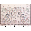 Women's Linen Cotton Printed Saree With Unstitched Blouse 5.5Mtr (Off White)