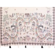 Women's Linen Cotton Printed Saree With Unstitched Blouse 5.5Mtr (Off White)