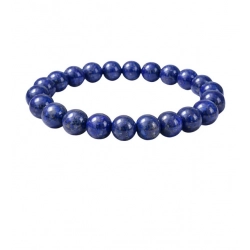 Natural Crystal 8mm Lapis Lazuli Bracelet (Dark Purple)