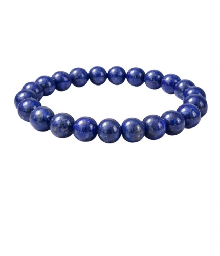 Natural Crystal 8mm Lapis Lazuli Bracelet (Dark Purple)