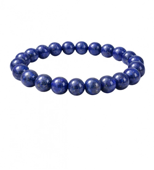 Natural Crystal 8mm Lapis Lazuli Bracelet (Dark Purple)