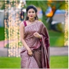 Women's Soft Lichi Silk Printed Saree With Unstitched Blouse 5.5Mtr (Wine) Women's Soft Lichi Silk Printed Saree With Unstitched Blouse 5.5Mtr (Wine)