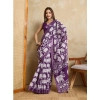 Women's Silk Blend Printed Saree With Unstitched Blouse 5.5Mtr (Purple) Women's Silk Blend Printed Saree With Unstitched Blouse 5.5Mtr (Purple)