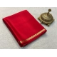 Women's Crepe Chit Pallu Solid Saree With Unstitched Blouse 5.5Mtr (Red) Women's Crepe Chit Pallu Solid Saree With Unstitched Blouse 5.5Mtr (Red)