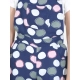 Girl's Rayon Polka Sleeveless Jumpsuit (Blue-Pink)