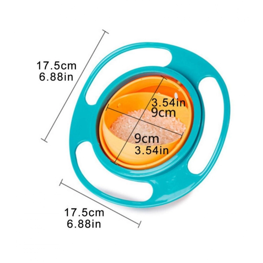 Pack Of 2_Gyro Bowl – Spill-Proof Rotating Fun Bowl for Kids (Color: Assorted )
