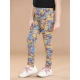 Girl's Cotton Lycra Floral Elasticated Jeggings (Multicolor) Girl's Cotton Lycra Floral Elasticated Jeggings (Multicolor)