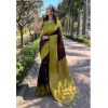 Women's Soft Lichi Silk Printed Saree With Unstitched Blouse 5.5Mtr (Purple) Women's Soft Lichi Silk Printed Saree With Unstitched Blouse 5.5Mtr (Purple)