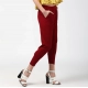 Women's Polyester Solid Elasticated Trousers (Maroon) Women's Polyester Solid Elasticated Trousers (Maroon)