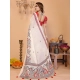 Women's Linen Cotton Printed Saree With Unstitched Blouse 5.5Mtr (Off White) Women's Linen Cotton Printed Saree With Unstitched Blouse 5.5Mtr (Off White)