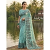 Women's Linen Cotton Printed Saree With Unstitched Blouse 5.5Mtr (Sea Green) Women's Linen Cotton Printed Saree With Unstitched Blouse 5.5Mtr (Sea Green)