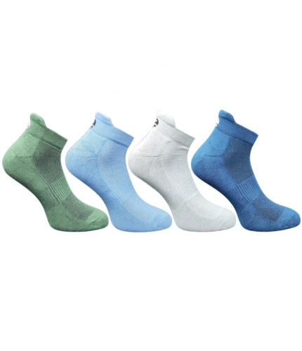 4_Pair Set Unisex Casual Cotton Printed Ankle Length Socks (Multicolor)