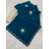 Women's Chiffon Butti Dotted Saree With Unstitched Blouse 5.5Mtr (Blue) Women's Chiffon Butti Dotted Saree With Unstitched Blouse 5.5Mtr (Blue)