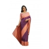 Women's Soft Lichi Silk Printed Saree With Unstitched Blouse 5.5Mtr (Purple) Women's Soft Lichi Silk Printed Saree With Unstitched Blouse 5.5Mtr (Purple)