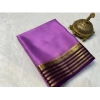 Women's Crepe Chit Pallu Solid Saree With Unstitched Blouse 5.5Mtr (Dark Purple) Women's Crepe Chit Pallu Solid Saree With Unstitched Blouse 5.5Mtr (Dark Purple)