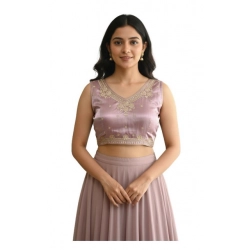 Women's Zimmi Choo Embroidered V-Neck Padded Blouse (Lavender 38 Ready (Self Alterable 36–40)