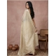 Women's Cotton Printed Saree With Unstitched Blouse 5.5Mtr (Cream)