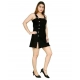 Women's Casual Denim Sleeveless Dress (Black)