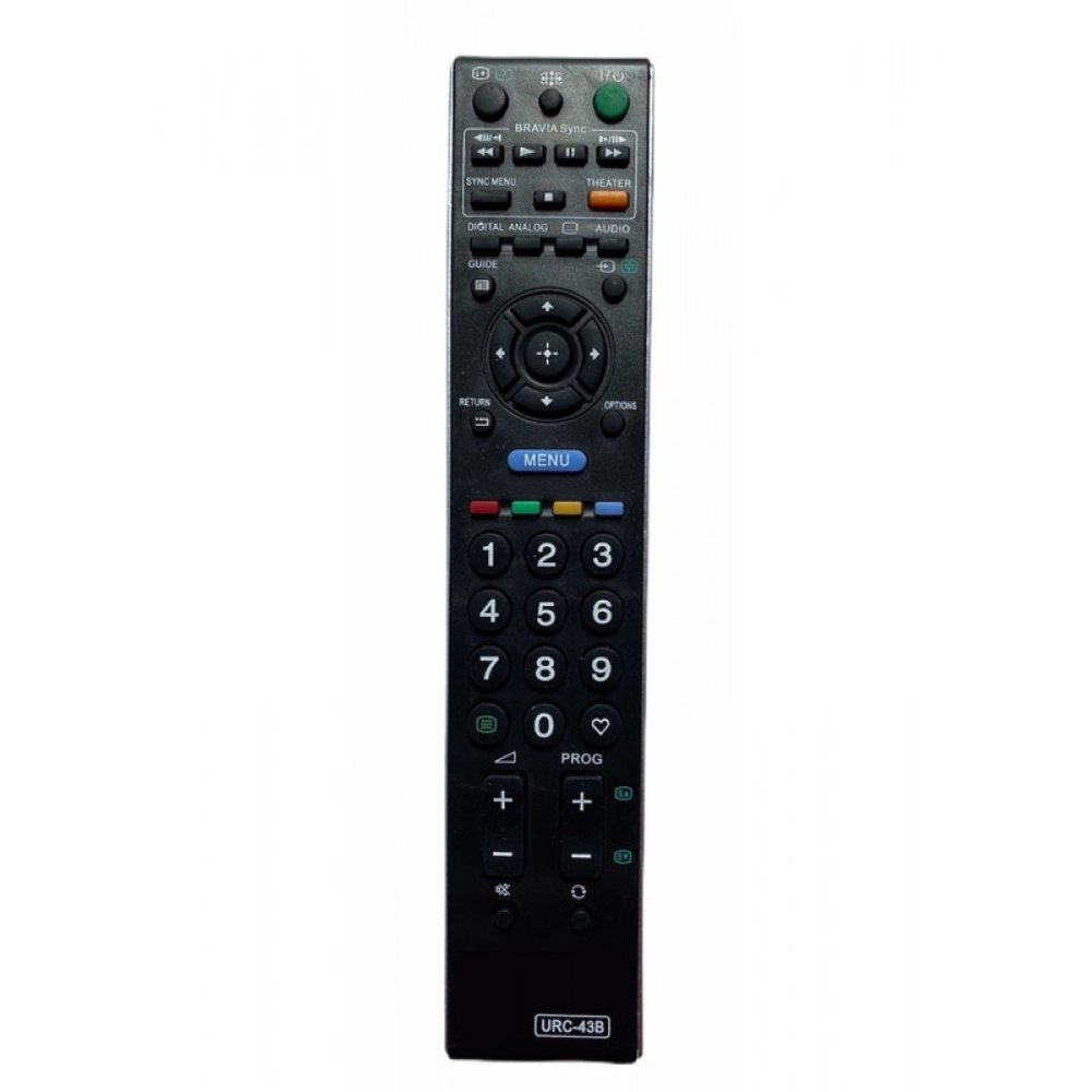 Ecomoye LCD/LED Remote No. URC43, Compatible/Replacement for Sony Bravia LCD/LED TV Remote Control, Black (Exactly Same Remote will Only Work)
