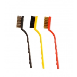 Pack Of 3_Small Wire Brush Set for Cleaning And Rust Removal (Color: Assorted )