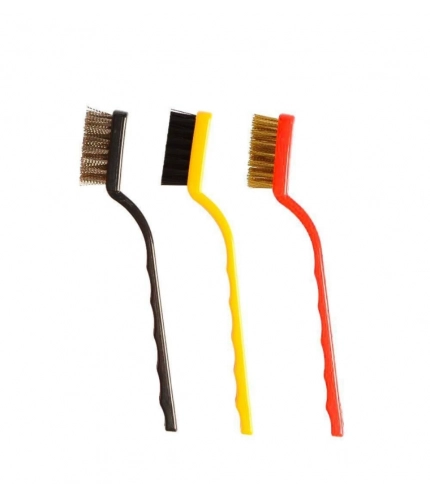 Pack Of 3_Small Wire Brush Set for Cleaning And Rust Removal (Color: Assorted )