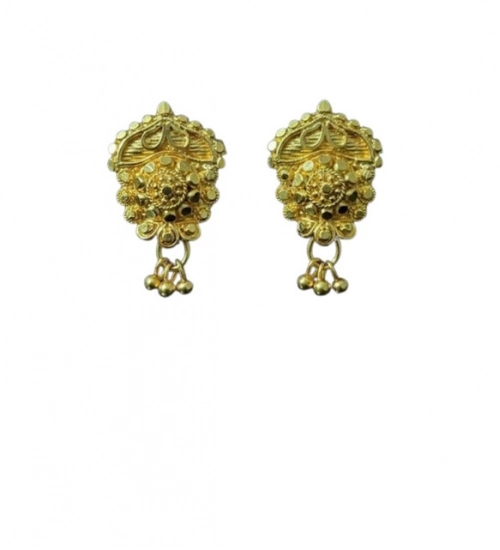 Women's Pack of_2 Brass Gold-Plated Earrings (Gold)