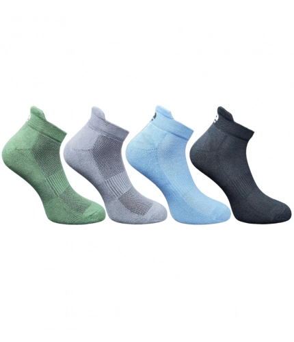 4_Pair Set Unisex Casual Cotton Printed Ankle Length Socks (Multicolor)