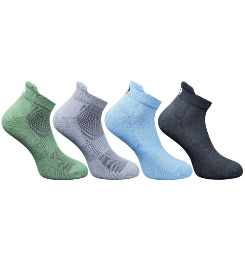 4_Pair Set Unisex Casual Cotton Printed Ankle Length Socks (Multicolor)