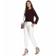 Women's Polyester Diagonal Cut Long Sleeves Blazer (Maroon)