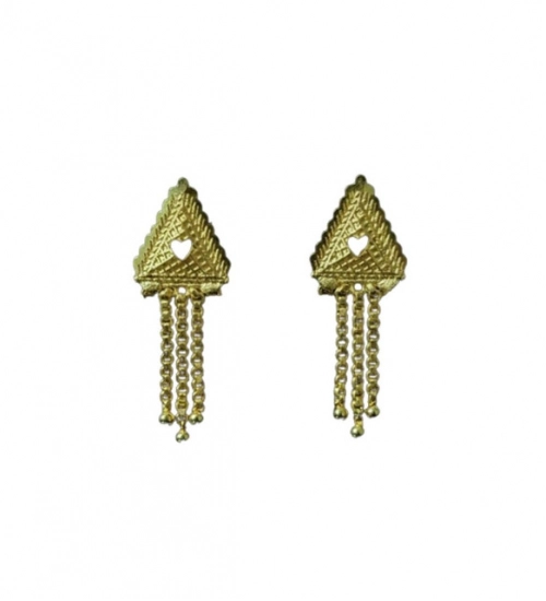 Women's Pack of_2 Brass Gold-Plated Earrings (Gold)