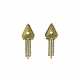 Women's Pack of_2 Brass Gold-Plated Earrings (Gold)